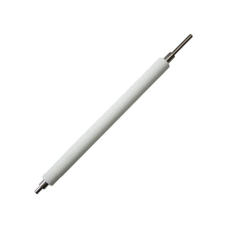 WHITE ZEBRA PRINTER PLATEN ROLLER ON WHITE BACKGROUND