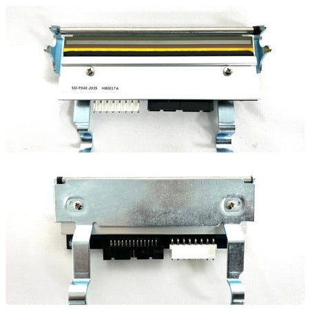 Close-up of a printhead on a white background