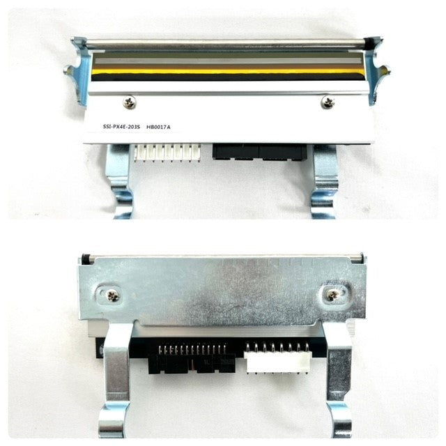 Close-up of a printhead on a white background