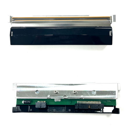Close-up of a printer ribbon cartridge on a white background