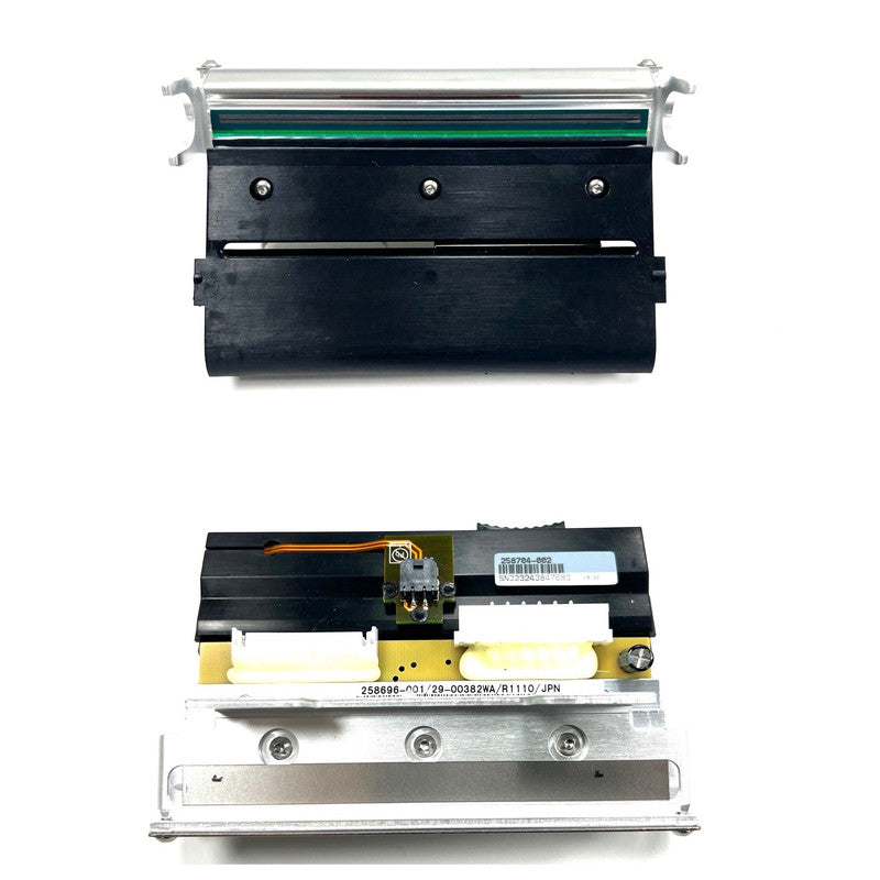 Close-up of a printer head on a white background