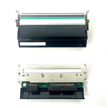 TWO IMAGES OF ZEBRA PRINTHEAD, ONE TOP AND ONE BOTTOM, ON WHITE BACKGROUND